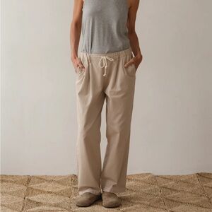 Donni chino drawstring crop pant